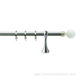 Natural marble ball finial curtain rod